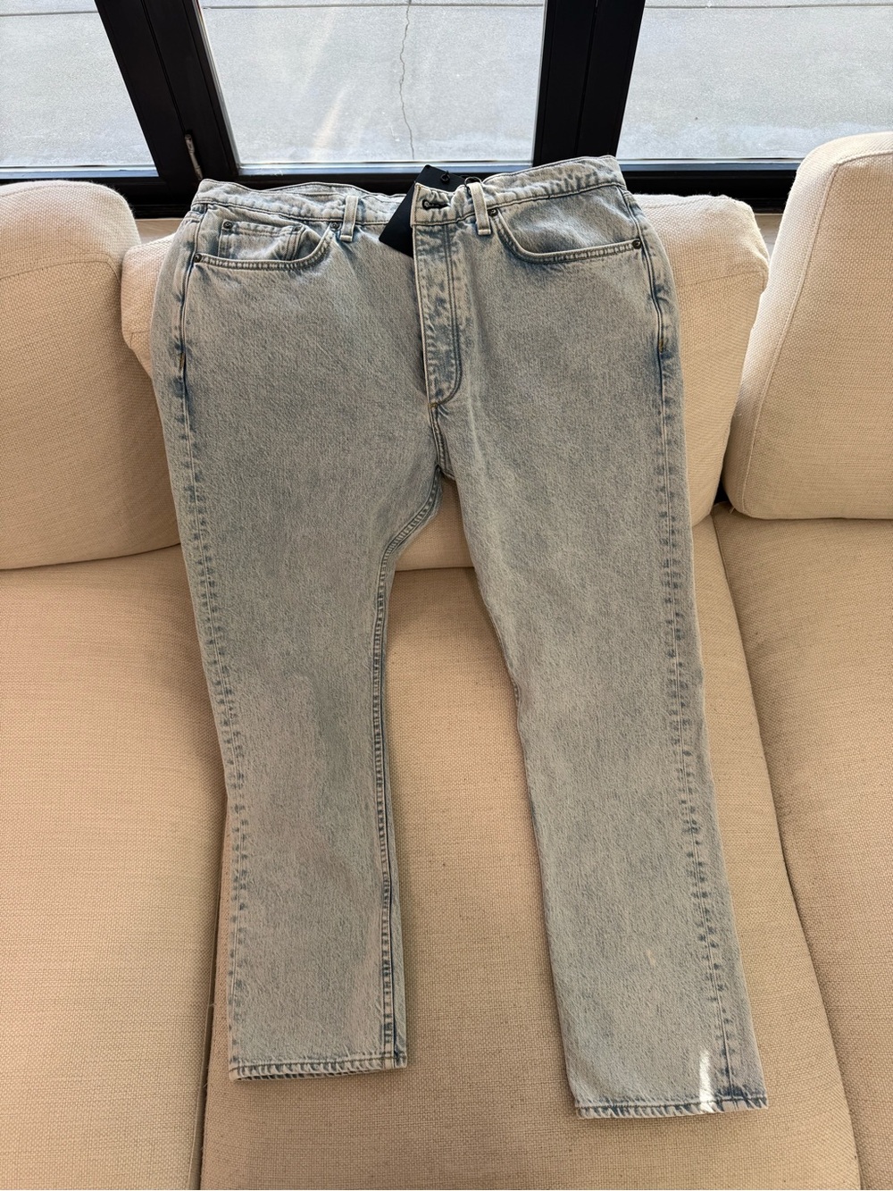 rag & bone Pale Blue Slim Straight Jeans